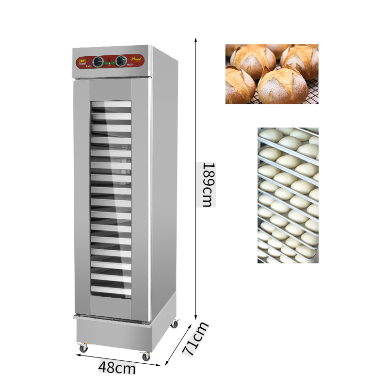 Commercial Dough Proofer 16 Trays, Hot Air Circulation Bread Fermentation Cabinet