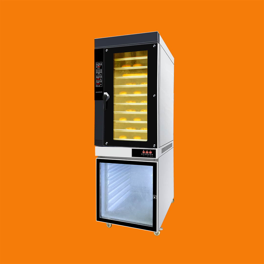 Top 10-Tray Convection Oven With Bottom 12-Tray Yeast Proofer - Combination Oven (Electric Oven)