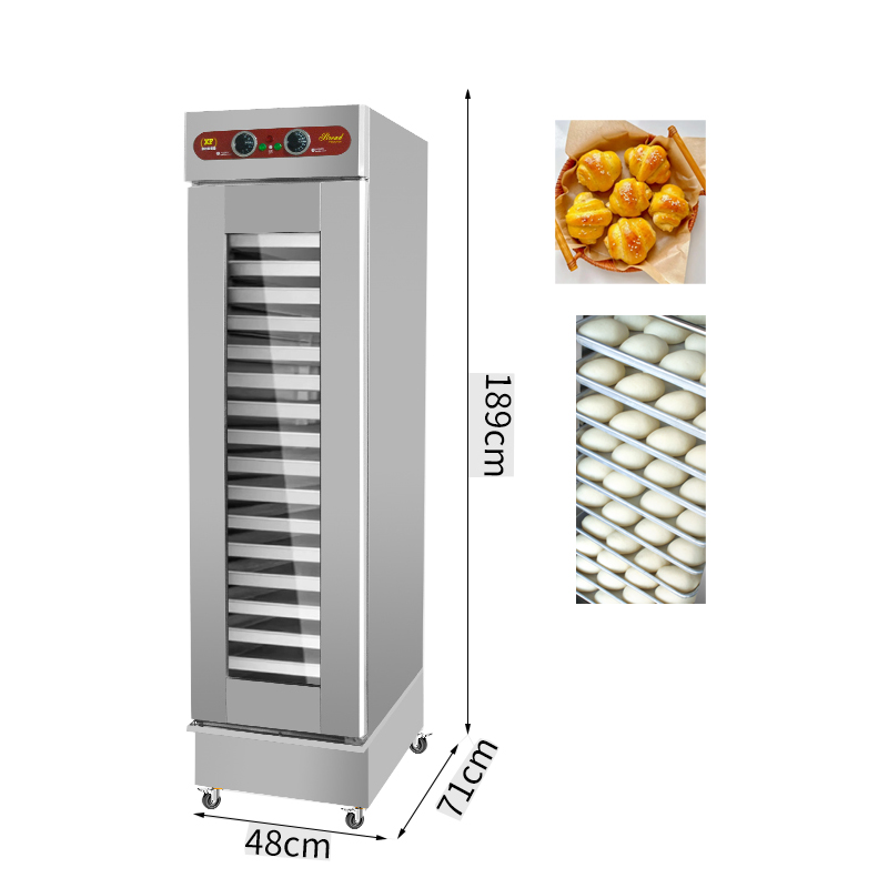 Commercial Dough Proofer 16 Trays, Hot Air Circulation Bread Fermentation Cabinet