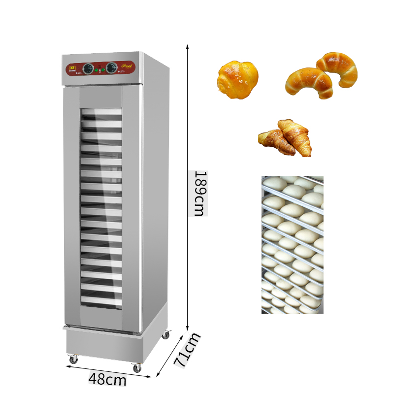 Commercial Dough Proofer 16 Trays, Hot Air Circulation Bread Fermentation Cabinet