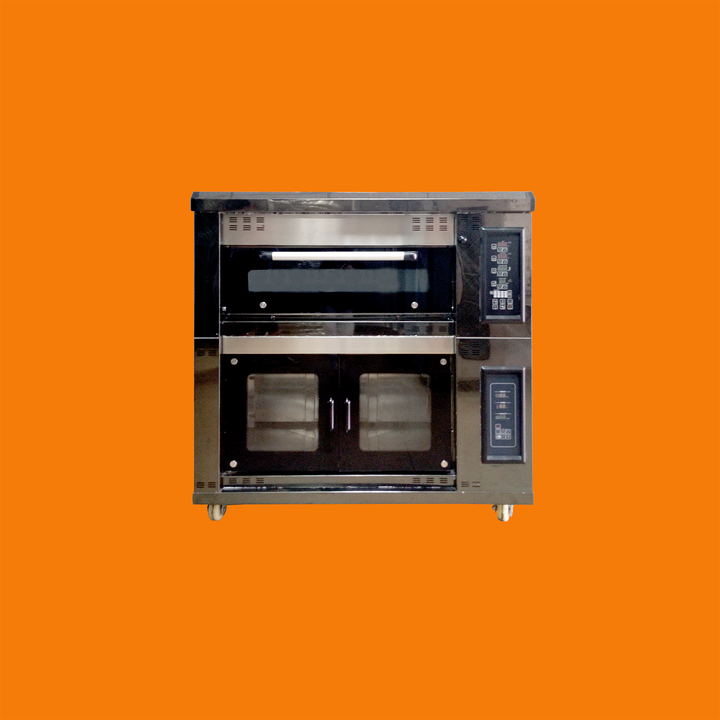 Upper 1-Tier, 2-Tray Compartment Oven, Lower 6-Tray Yeast Proofer — Combination Oven.(Electric Oven)