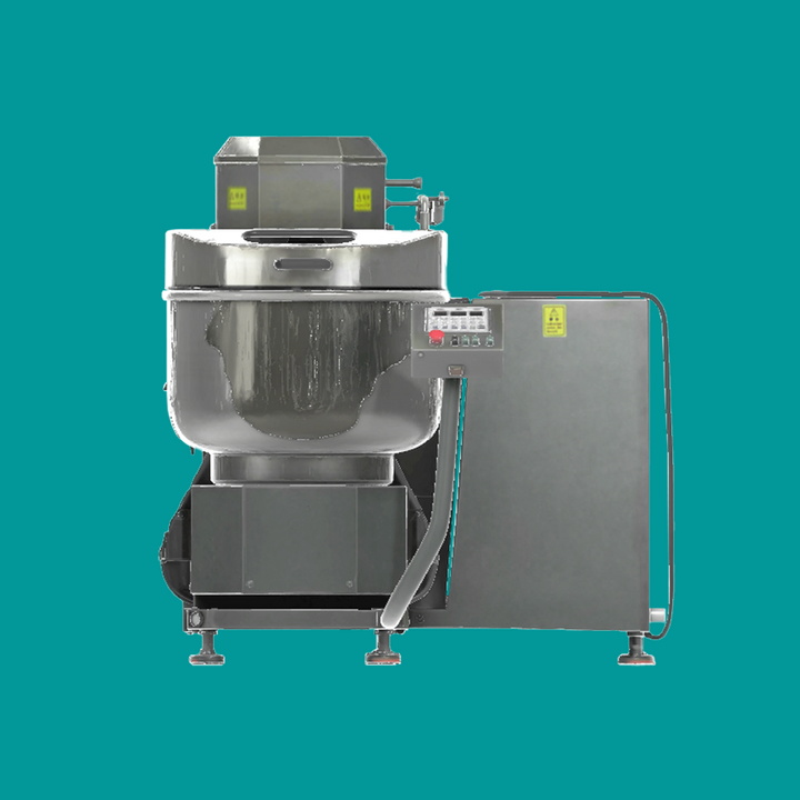 LJ-75F 75KG Vertical Dual-Speed Dual-Action Tipping Bowl Dough Mixer, Commercial Full-Cover Heavy Duty Dough Kneader