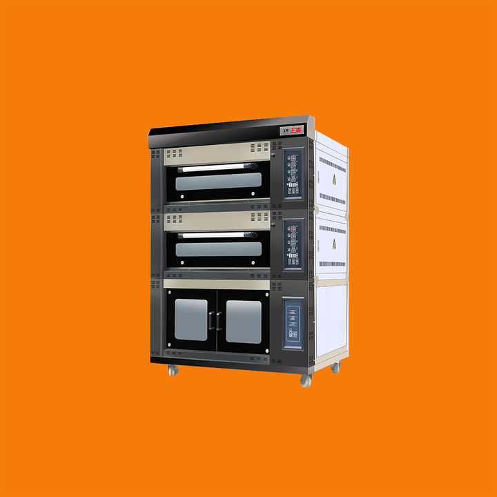 Upper 2-Tier, 4-Tray Compartment Oven, Lower 8-Tray Yeast Proofer — Combination Oven (Customized Whole Unit).(Electric Oven)