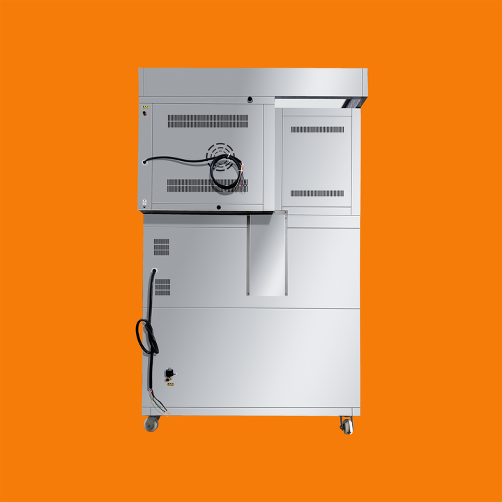 Electric Combi Oven with Top (5-Pan Convection), Middle (1-Deck 2-Pan), and Bottom (8-Pan Proofer) Sections (Electric Oven)