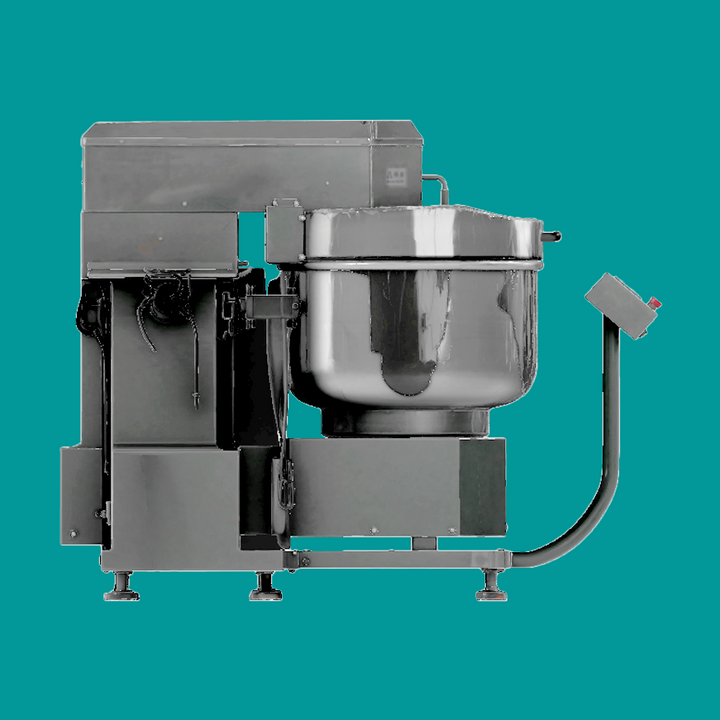 LJ-75F 75KG Vertical Dual-Speed Dual-Action Tipping Bowl Dough Mixer, Commercial Full-Cover Heavy Duty Dough Kneader