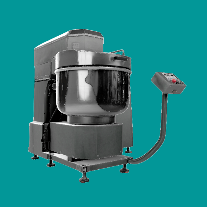 LJ-75F 75KG Vertical Dual-Speed Dual-Action Tipping Bowl Dough Mixer, Commercial Full-Cover Heavy Duty Dough Kneader