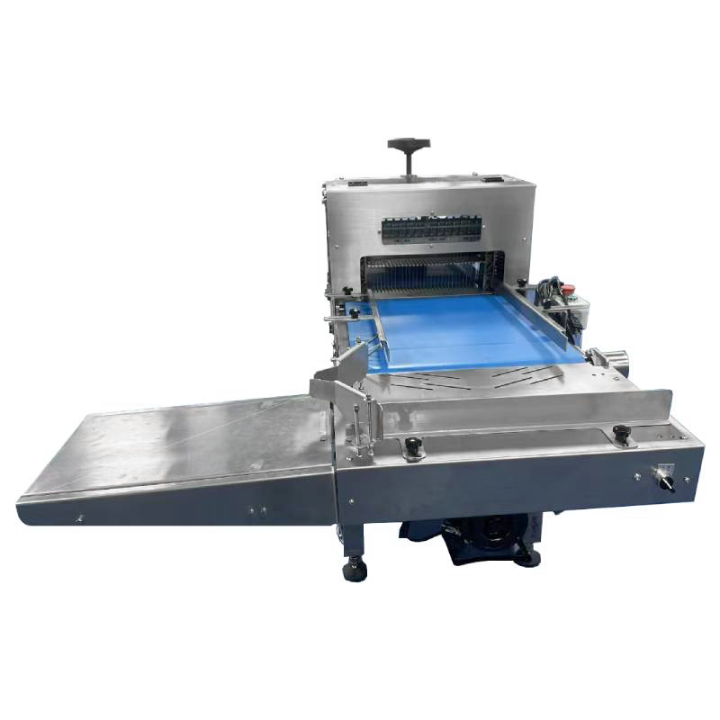 AB-015-TD Automatic Bread Toast Cutting Machine, Continuous Conveyor Type Loaf Slicer for Bakery Production Line