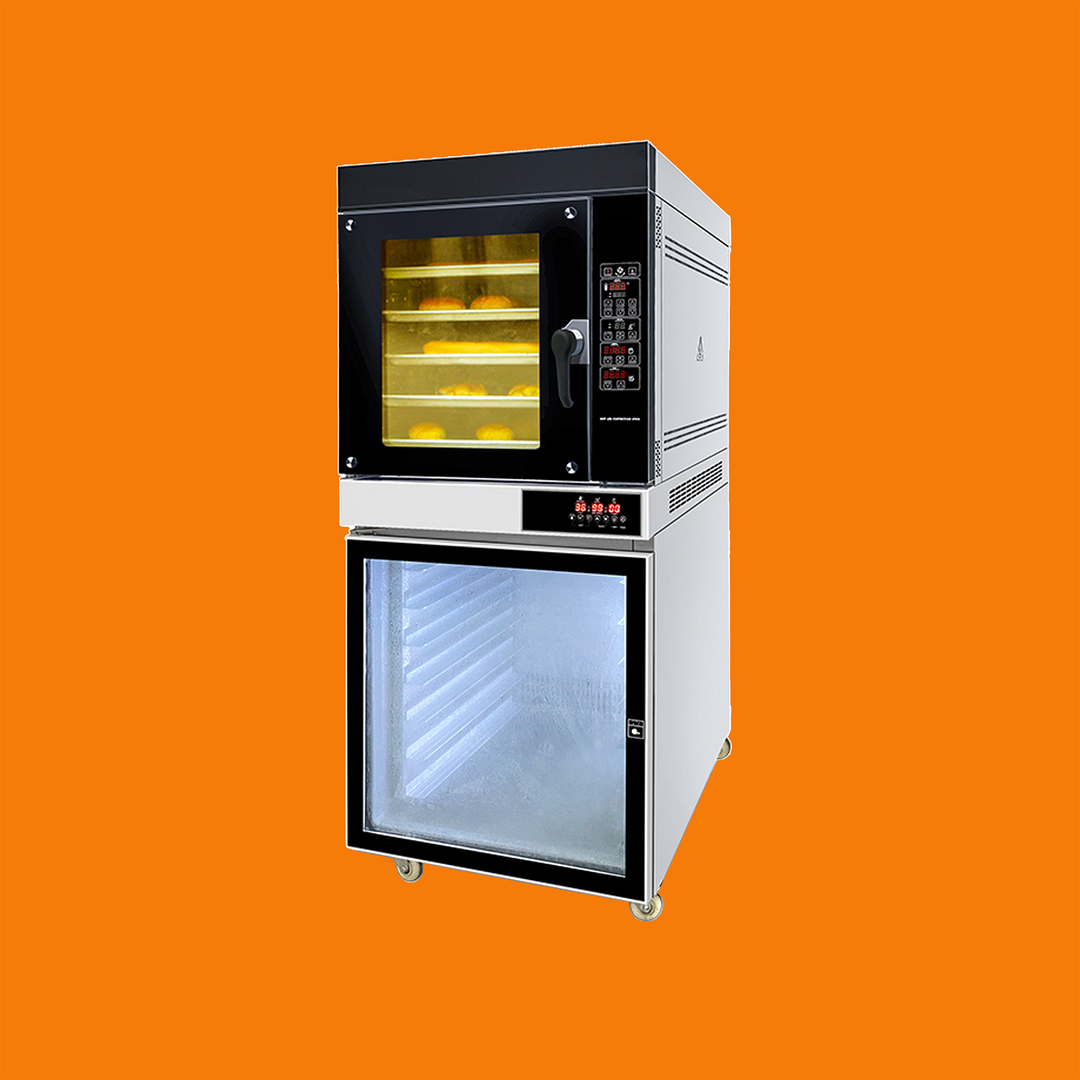 Top 5-Tray Convection Oven With Bottom 12-Tray Yeast Proofer - Combination Oven (Electric Oven)