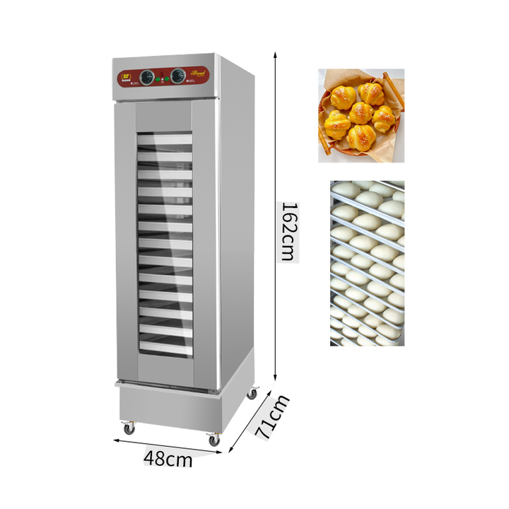 Commercial 13 Trays Dough Proofer Cabinet, Hot Air Circulation Bread Fermentation Cabinet
